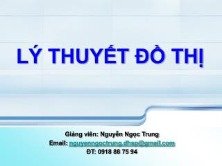 LÝ THUYẾT ĐỒ THỊ