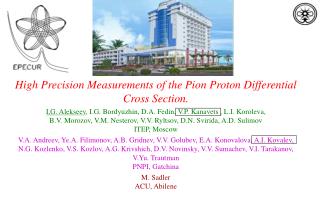 High Precision Measurements of the Pion Proton Differential Cross Section.