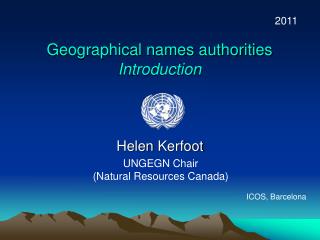 Geographical names authorities Introduction