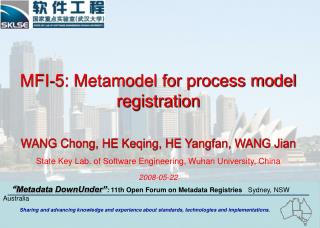 MFI-5: Metamodel for process model registration WANG Chong, HE Keqing, HE Yangfan, WANG Jian