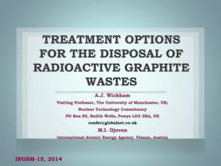 Treatment options for the disposal of radioactive graphite wastes