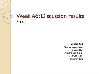 Week #5: Discussion results