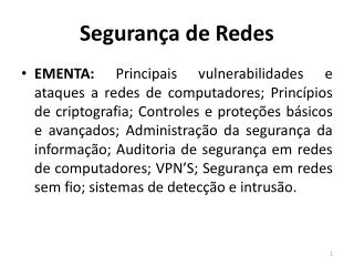 Segurança de Redes