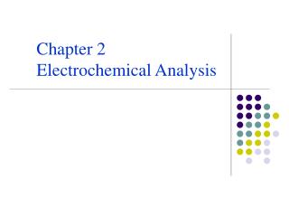 Chapter 2 Electrochemical Analysis