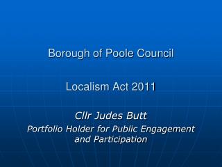 Borough of Poole Council Localism Act 2011
