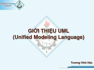 GIỚI THIỆU UML (Unified Modeling Language)
