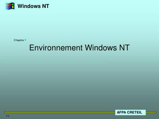 Environnement Windows NT