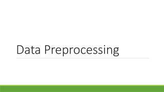 Data Preprocessing