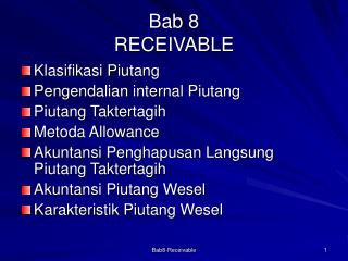 Bab 8 RECEIVABLE