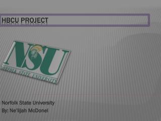 HBCU PROJECT