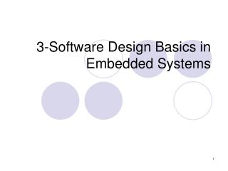 3-Software Design Basics in Embedded Systems