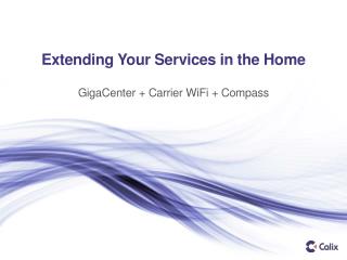 Extending Your Services in the Home