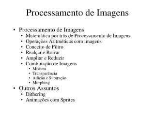 Processamento de Imagens