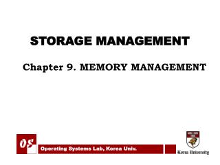 STORAGE MANAGEMENT