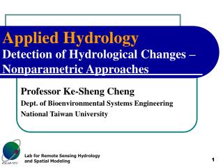 Detection of Hydrological Changes – Nonparametric Approaches