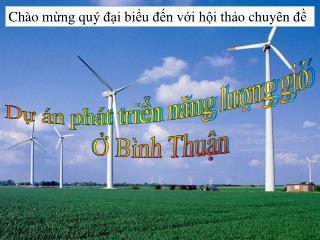 Dự án phát triển năng lượng gió Ở Bình Thuận