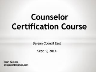 Rehabilitation counselor certification PowerPoint (PPT) Presentations