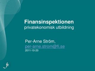 Finansinspektionen privatekonomisk utbildning