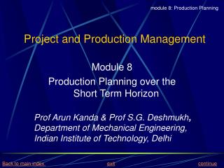 Project and Production Management