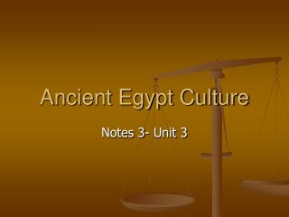 Ancient Egypt Culture