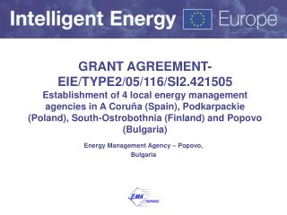 Energy Management Agency – Popovo, Bulgaria