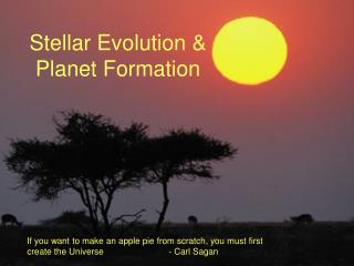Stellar Evolution &amp; Planet Formation