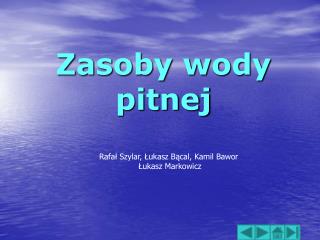 Zasoby wody pitnej
