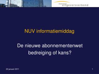 NUV informatiemiddag