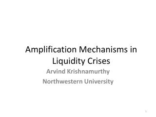Amplification Mechanisms in Liquidity Crises