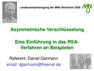 Eine Einführung in das RSA-Verfahren an Beispielen