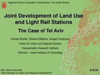 Joint Development of Land Use and Light Rail Stations