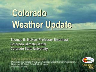 Colorado Weather Update
