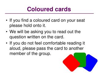 Coloured cards