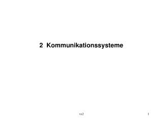 2 Kommunikationssysteme