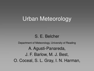 Urban Meteorology