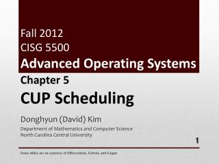 Fall 2012 CISG 5500 Advanced Operating Systems