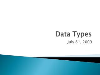 Data Types