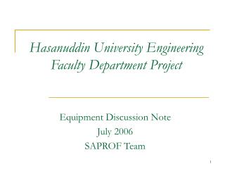 Hasanuddin University Engineering Faculty Department Project