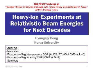 Heavy-Ion Experiments at Relativistic Beam Energies for Next Decades