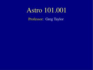 Astro 101.001