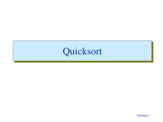 Quicksort