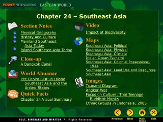 Chapter 24 – Southeast Asia