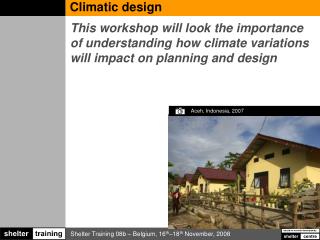Climatic design