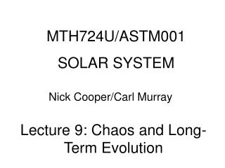 MTH724U/ASTM001 SOLAR SYSTEM
