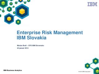 Enterprise Risk Management IBM Slovakia