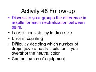 Activity 48 Follow-up