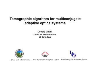 Tomographic algorithm for multiconjugate adaptive optics systems