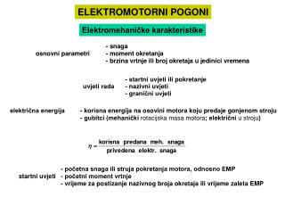 ELEKTROMOTORNI POGONI