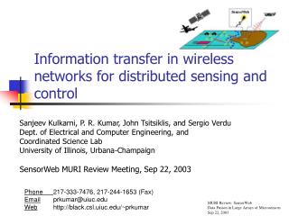 Information transfer in wireless networks for distributed sensing and control