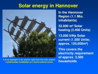 Solar energy in Hannover